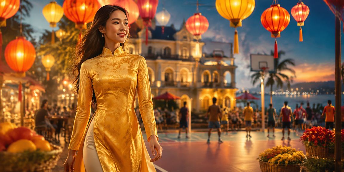 Khung cảnh Đà Lạt với người dùng đặt cược thể thao trên điện thoại