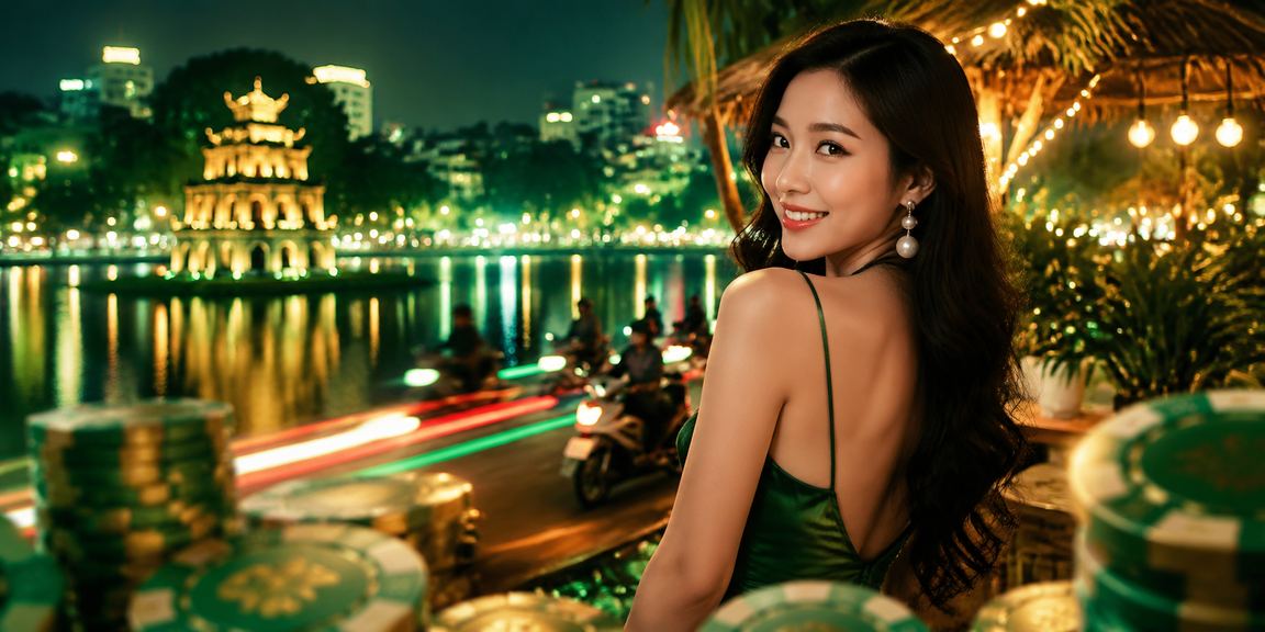 Đêm Hà Nội với ánh đèn neon và trải nghiệm cá cược thể thao trực tuyến